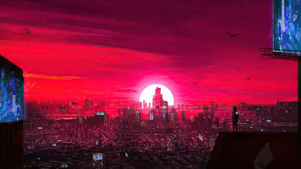 2k城市壁纸-天空 - 远景-白色的「哲风壁纸」