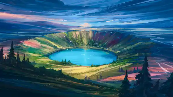 2k埃南壁纸-湖 - 天空-景观「哲风壁纸」
