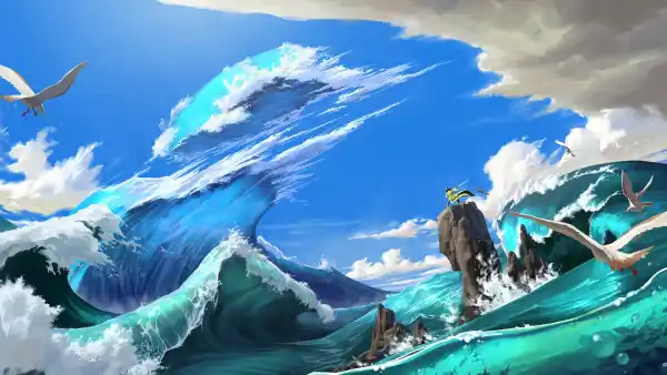 2k波浪壁纸-云 - 剑-海「哲风壁纸」