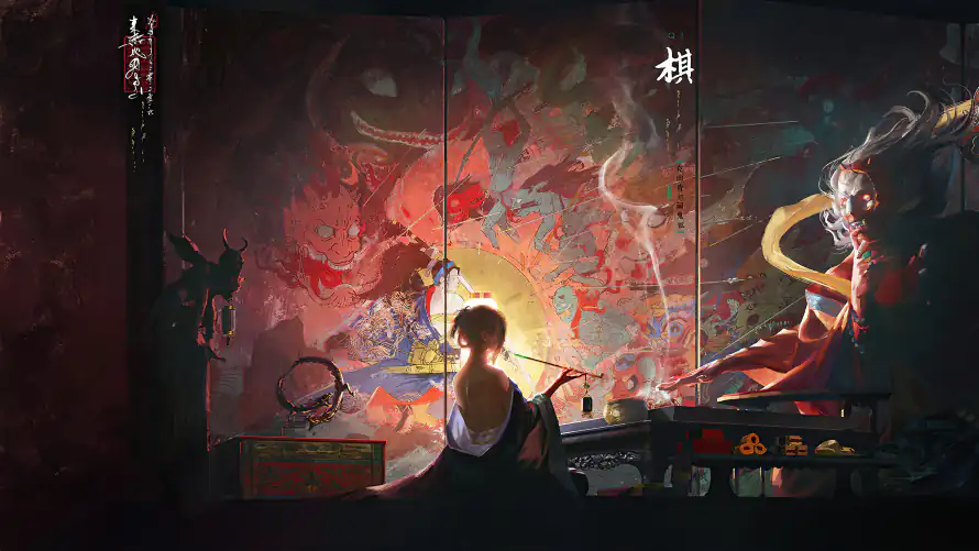 4k汉子壁纸-棋 - 绘画-民俗学「哲风壁纸」