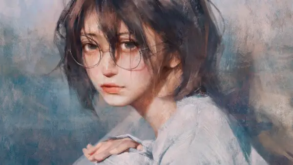 4k眼镜壁纸-艺术品 - 伊尔迪安-动漫女孩「哲风壁纸」