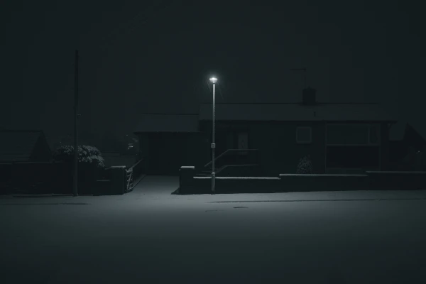 2k下雪壁纸-雪 - 单色-夜晚「哲风壁纸」