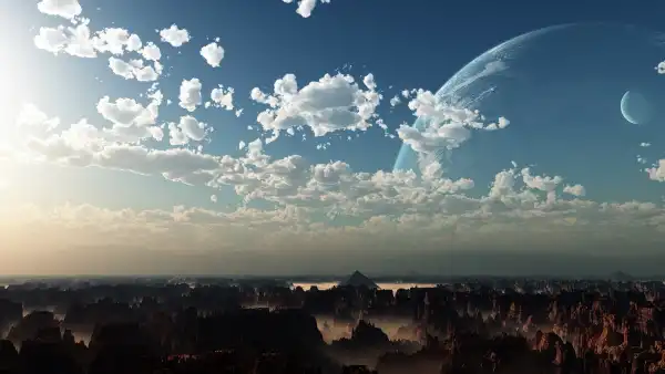 2k天空壁纸-云 - 山-峡谷「哲风壁纸」