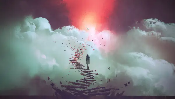 6k天空壁纸-云 - 景观-梯子「哲风壁纸」