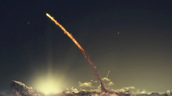 2k天空壁纸-星星 - 火箭-空间「哲风壁纸」
