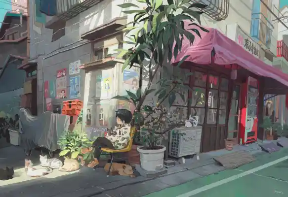 3k坐着壁纸-树叶 - 椅子-植物「哲风壁纸」