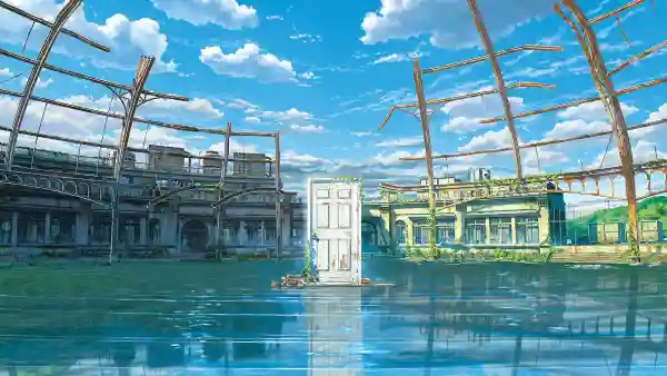 2k反射壁纸-水 - 门-天空「哲风壁纸」
