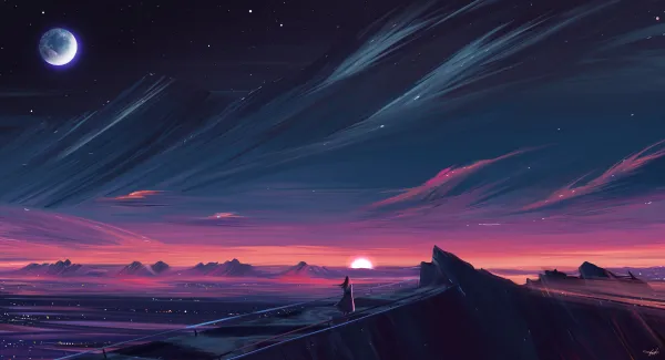 4k夜晚壁纸-山 - 夜景-插图「哲风壁纸」