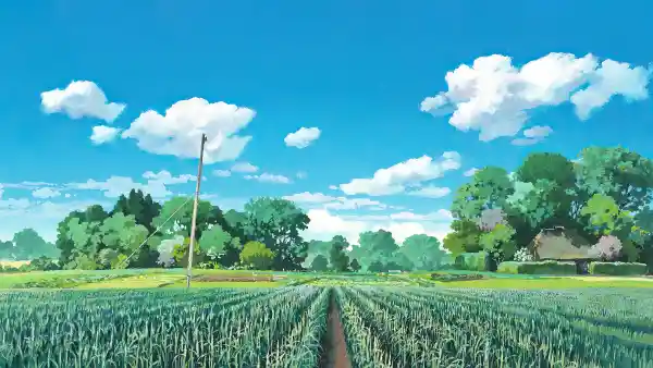 2k天空壁纸-云 - 树-房子「哲风壁纸」
