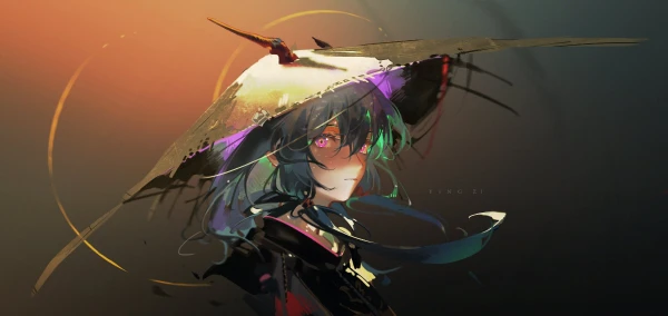 2k喇叭壁纸-草帽 - 动漫女孩-明日方舟「哲风壁纸」