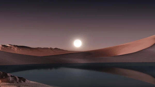 4k反射壁纸-水 - 天空-太阳「哲风壁纸」
