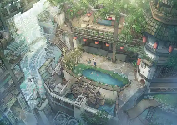 4k建筑壁纸-水 - 鱼-房子「哲风壁纸」