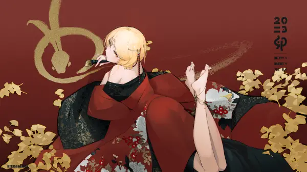 3k树叶壁纸-脚 - 汉服-肩膀「哲风壁纸」
