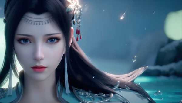 2k大科壁纸-水 - 水滴-长发「哲风壁纸」