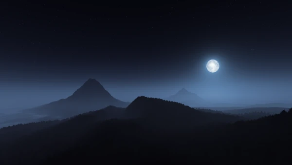 4k夜晚壁纸-山 - 夜景-插图「哲风壁纸」