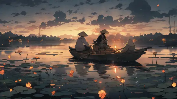 1k天空壁纸-云 - 水-晚霞「哲风壁纸」