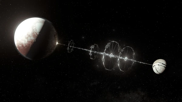 8k卡戎壁纸-星星 - 月亮-空间「哲风壁纸」