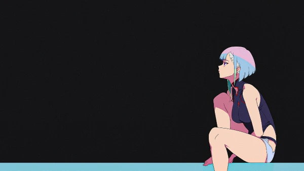 2k动漫女孩壁纸-极简主义 - 日本动画片-赛博朋克2077「哲风壁纸」
