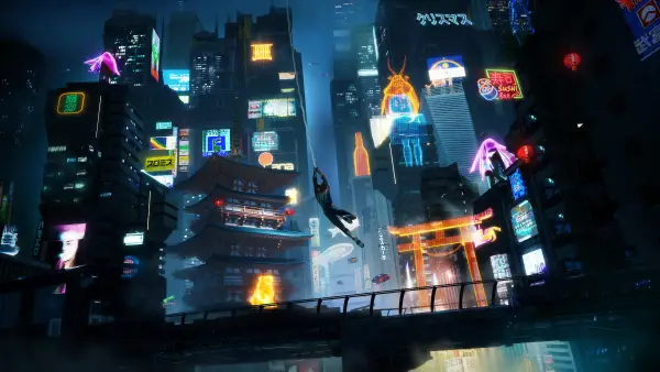 4k城市壁纸-夜晚 - 建筑-插图「哲风壁纸」