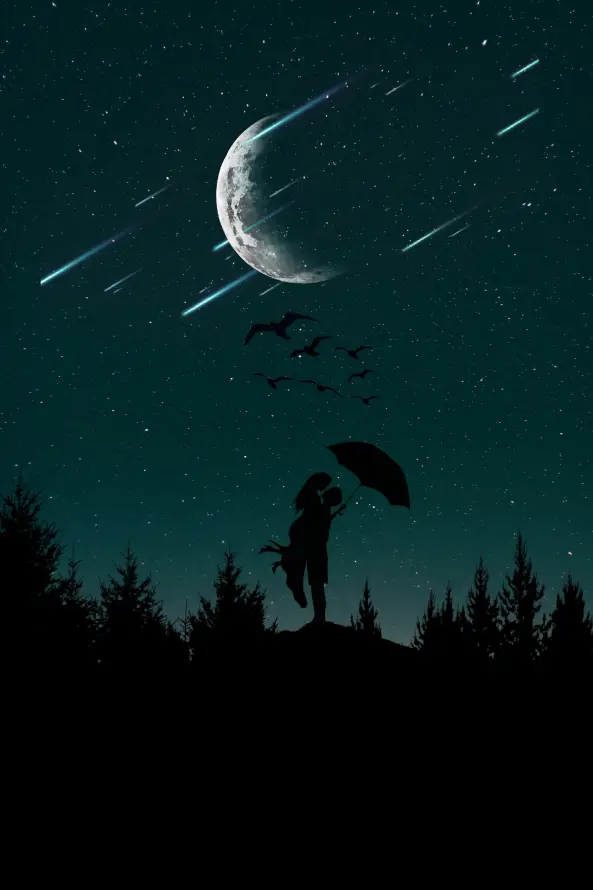 4k剪影壁纸 - 午夜 - 天空 - 星座「哲风壁纸」