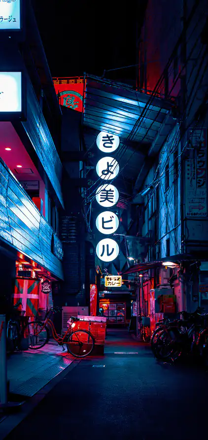 4k东京壁纸 - 庞克 - 车灯 - 轮胎「哲风壁纸」