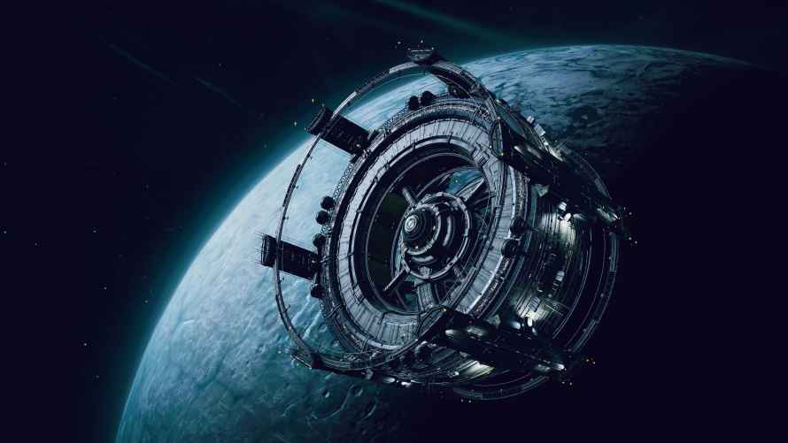4k空间壁纸-行星 - 伊西恩-空间站「哲风壁纸」