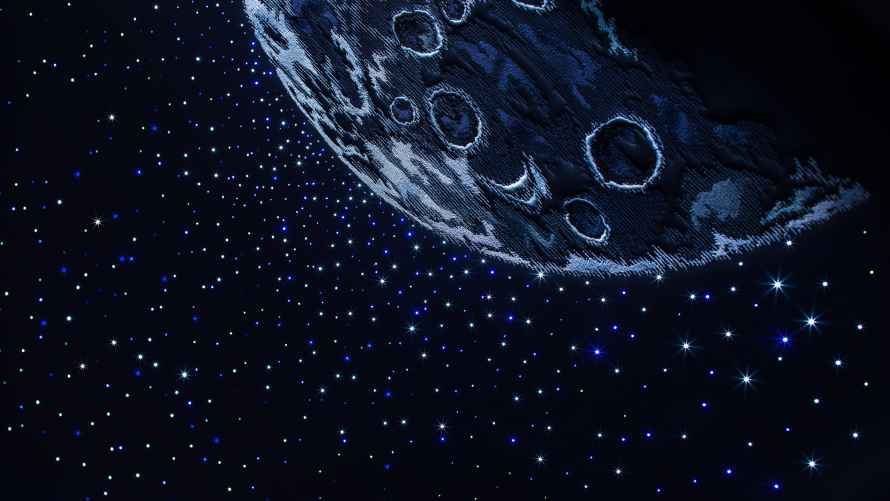 4k卫星壁纸-插图 - 星星-月亮「哲风壁纸」