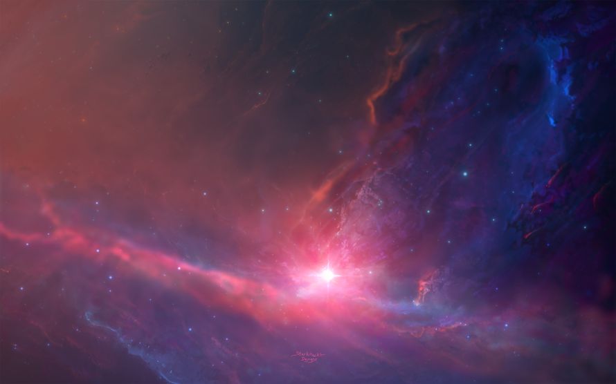 5k宇宙壁纸-星云 - 星星-星系「哲风壁纸」