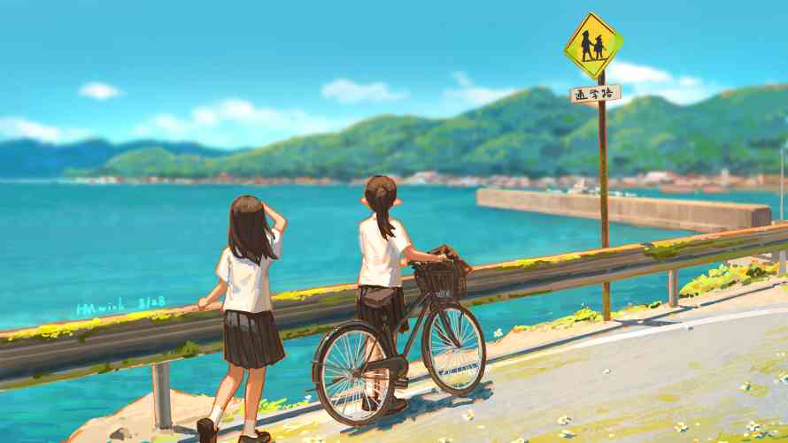 4k文本壁纸-水 - 海-路「哲风壁纸」