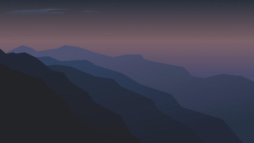 2k艺术品壁纸-山 - 极简主义-简单的背景「哲风壁纸」