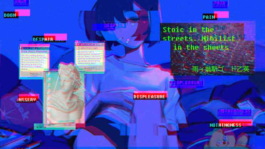 2k哲学壁纸-蒸汽波 - 虚无主义-斯多葛主义「哲风壁纸」