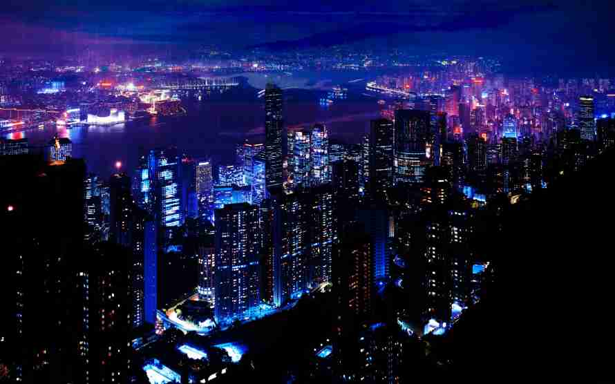 4k城市壁纸-夜晚 - 中国香港-城市景观「哲风壁纸」