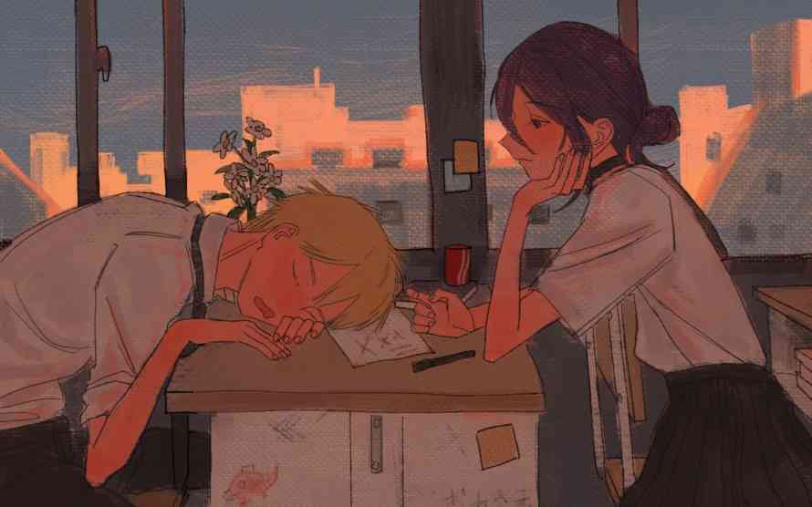 3k日落壁纸-校服 - 睡眠-课堂「哲风壁纸」