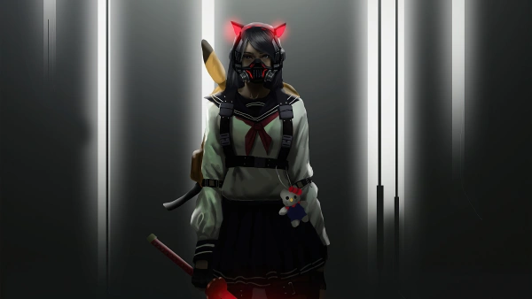 4k手套壁纸-校服 - 武器-背包「哲风壁纸」