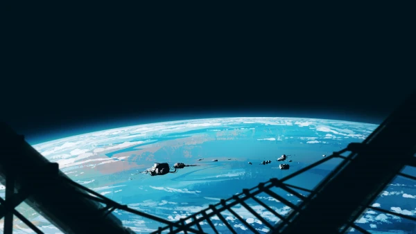 4k空间壁纸-云 - 细线-行星「哲风壁纸」