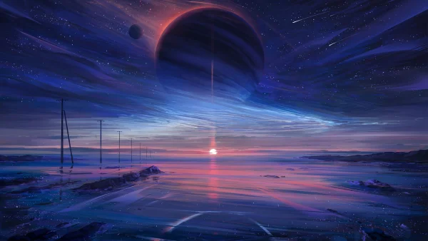 2k埃南壁纸-夜晚 - 天空-太阳「哲风壁纸」