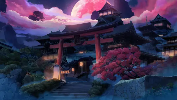 5k城堡壁纸-云 - 夜晚-夜景「哲风壁纸」