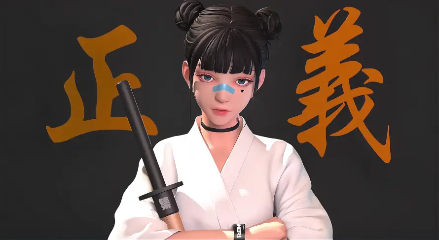 2k集原美壁纸-功夫女孩 - 奇幻少女-日本服装「哲风壁纸」