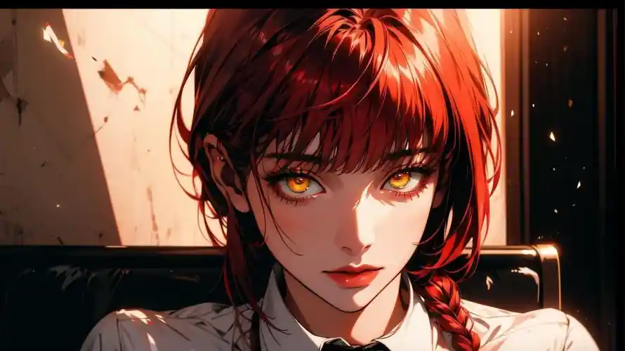 5k制服壁纸-玛琪玛 - 电锯人-漫画女孩「哲风壁纸」
