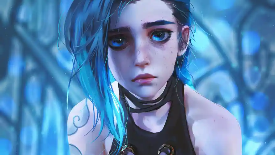 4k金克丝壁纸-暴走萝莉 - 英雄联盟-免费下载「哲风壁纸」