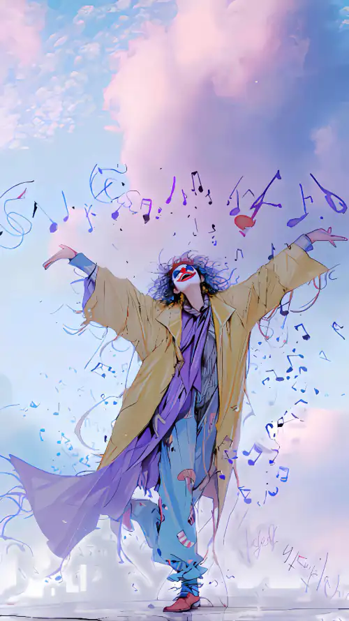 4k小丑撒花壁纸 - 有趣的壁纸 - 手机壁纸 - wallpaper「哲风壁纸」