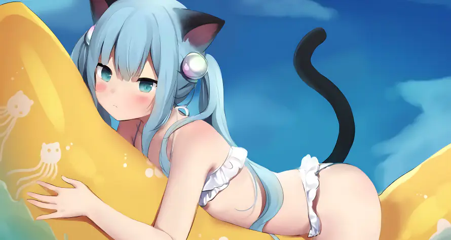 4k泳装壁纸-二次元 - 猫羽雫-动漫女孩「哲风壁纸」