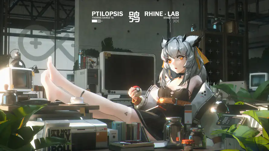 4k3D壁纸-白丝 - 美少女-明日方舟「哲风壁纸」