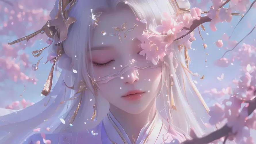 4k插画壁纸-花/出水芙蓉 - 桌面-免费下载「哲风壁纸」