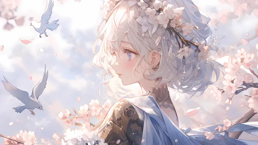 4k插画壁纸-嫁/出水芙蓉 - 桌面-免费下载「哲风壁纸」