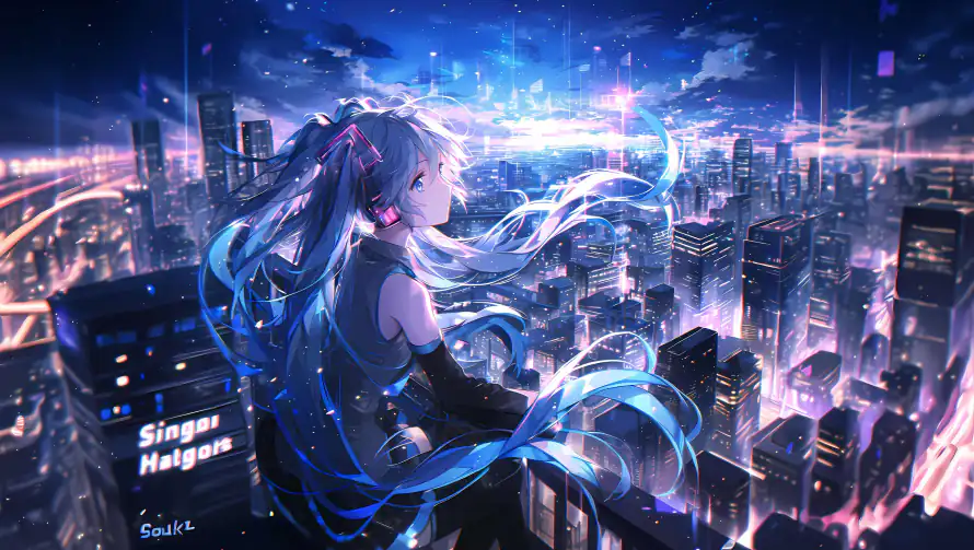 4k初音未来壁纸-虚拟歌姬 - 桌面-免费下载「哲风壁纸」
