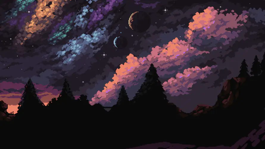 4k油画壁纸 - 看星星 - 原始森林 - wallpaper「哲风壁纸」