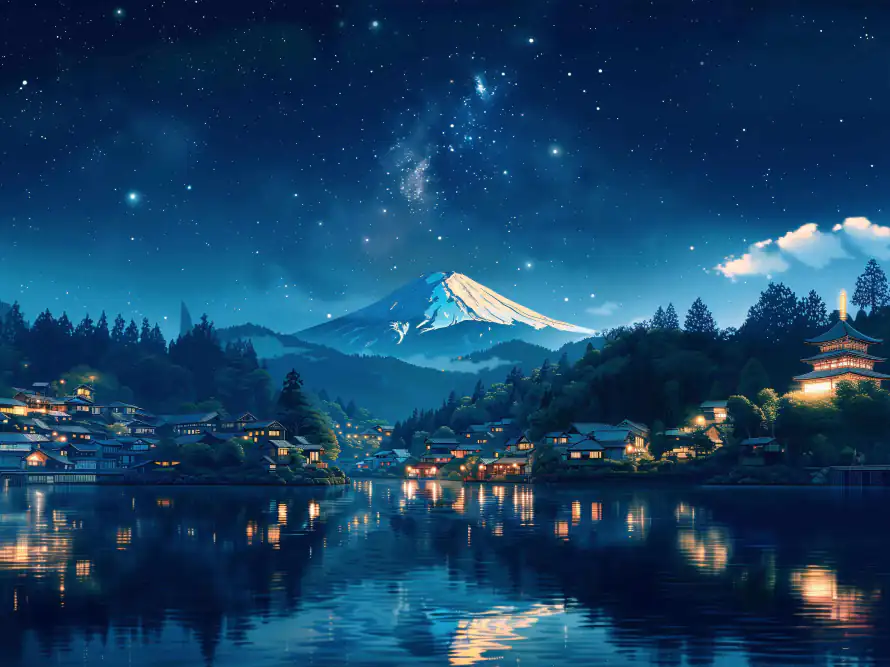 4k夜晚壁纸-雪山 - 桌面-免费下载「哲风壁纸」