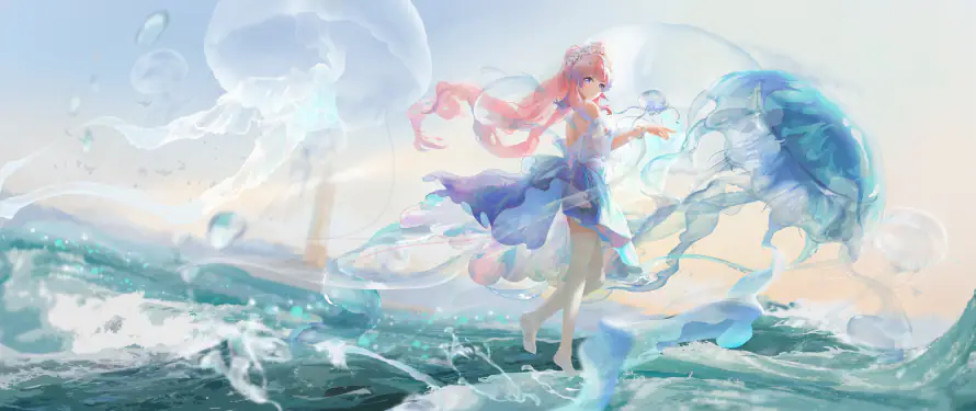 10k原神壁纸-游戏 - 白丝-美少女「哲风壁纸」