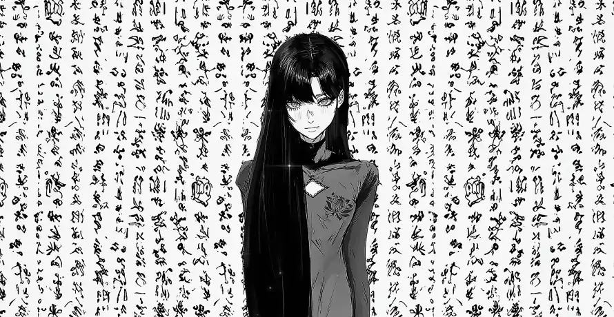 3k精选壁纸-字体背景 - 高冷美女-免费下载「哲风壁纸」